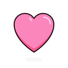 Like and Love cartoon icon. Heart for Live stream, chat, likes. Vector illustration