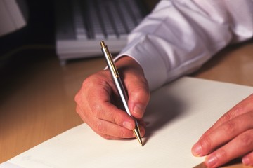 hand with pen