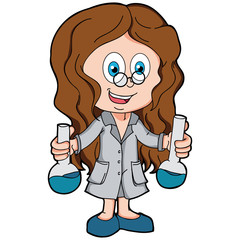 cute funny cartoon boy aspiring to be a professor