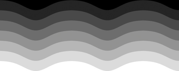 Wavy gradient black and white shape background