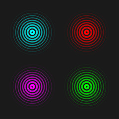 abstract colorful circle wave effects