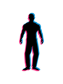 3d silhouette h&uuml;bsch muskeln muckis k&ouml;rper kr&auml;ftig kraft bodybuilder stark sexy sch&ouml;n fitness pumpen posen mann kerl m&auml;nnlich training clipart