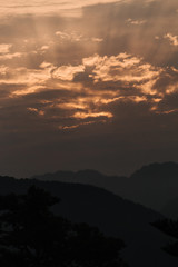 Fototapeta premium sunset in the mountains