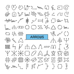 vector set of double heads arrows icons