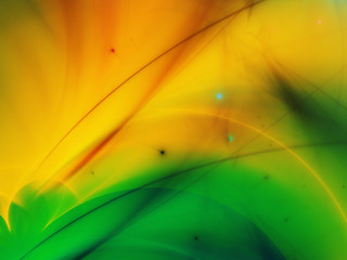 yellow abstract fractal background 3d rendering illustration