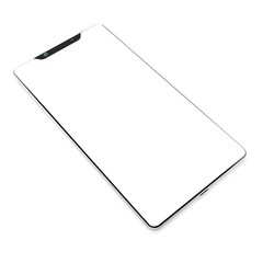 3D modern brandless smartphone isolated on white background