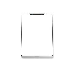 3D modern brandless smartphone isolated on white background