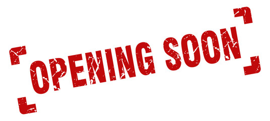 opening soon stamp. opening soon square grunge sign. opening soon