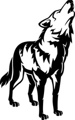 Wolf Howl, Shadowed Illustration