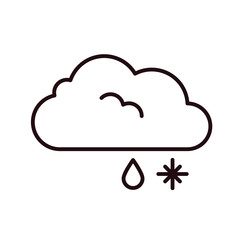 Weather outline web icon. Meteorological infographics sign