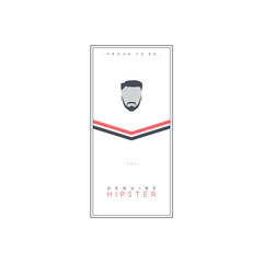 hipster retro gentleman society theme flyer brochure template vector