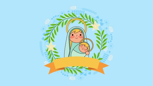 mary virgin and jesus baby manger characters