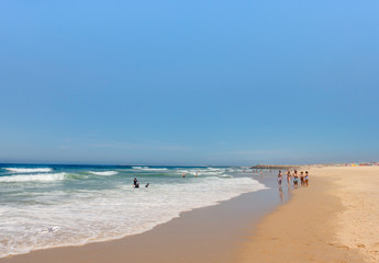 Fototapeta na wymiar Costa Nova Beach, Aveiro, Portugal