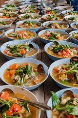 salad with seafood and vegetables