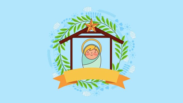 merry christmas jesus baby character