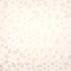 Geometric pattern on bright light rosy background. Tiles crystal mosaic wallpaper. Pastel subtle trend.