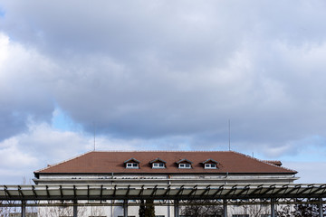 Red roof and sky