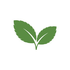 Logos of green Tree leaf ecology nature element