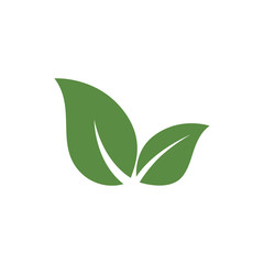 Logos of green Tree leaf ecology nature element