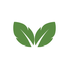 Logos of green Tree leaf ecology nature element