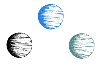 Handgezeichneter Planet