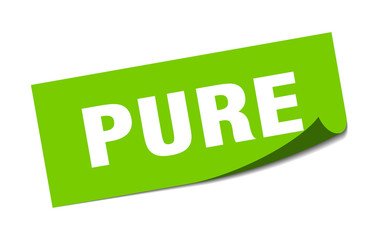 pure sticker. pure square isolated sign. pure