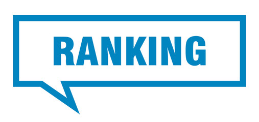 ranking sign. ranking square speech bubble. ranking