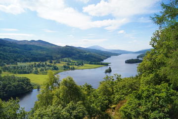 Queen's View over Loch Tummel in the Scottish highlands