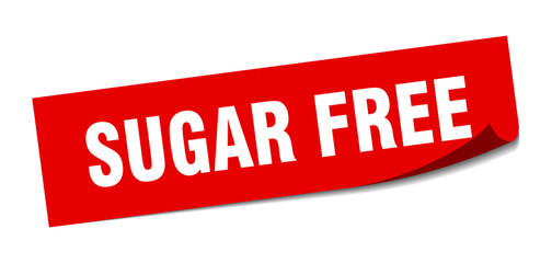 sugar free sticker. sugar free square isolated sign. sugar free