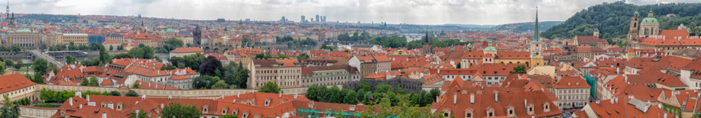 Fototapeta na wymiar Prague aerial view panorama from tower