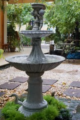 Selective of fountain in park, Outdoors landscape garden, Vertical