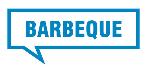 barbeque sign. barbeque square speech bubble. barbeque