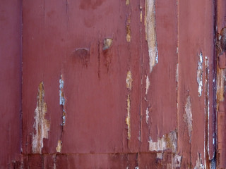 Wood and pilled brown paint background   