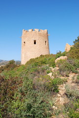 Fototapeta na wymiar Torre Murtas, Villaputzu, Sardegna, Italia