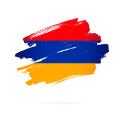 Armenian flag. Vector illustration on white background.