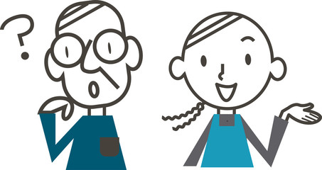 高齢男性　Q&A　店員　客