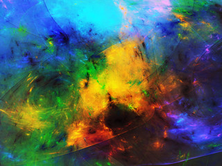 Obraz na płótnie Canvas rainbow abstract fractal background 3d rendering illustration