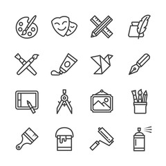 art vector line icon set