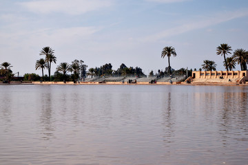 Naklejka premium Menara gardens in Marrakech, Morocco
