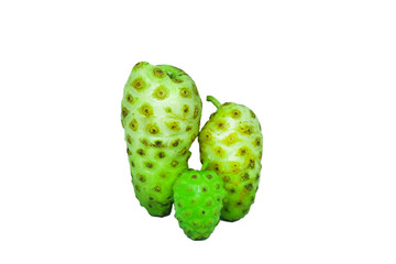 Noni isolated on white with clipping path