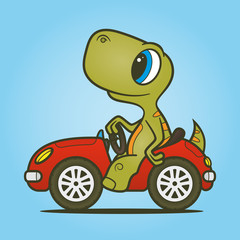 Vector colored sign sticker baby dinosaur with text boy.