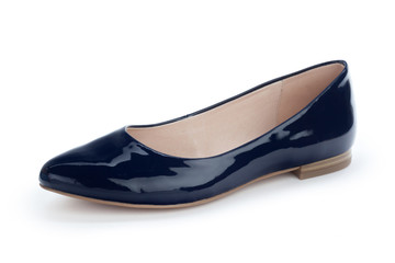 Women shoes with flat sole isolated on white background