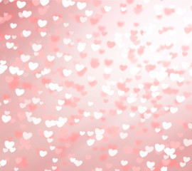 Romantic background, holiday, lovers , white and pink hearts, gradient , love
