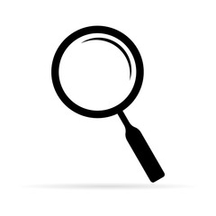 Magnifier isolated. Loop. Magnifying glass on white background. Icon.