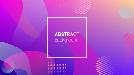 Obraz premium Fluid Shapes. Modern Geometric Pattern. Banner Design Composition. Horizontal Orientation. Fluid Shapes.