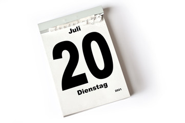 20. Juli 2021