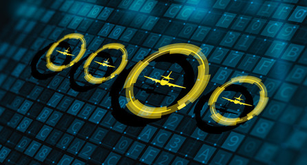 Business Technology Travel Transportation concept with planes