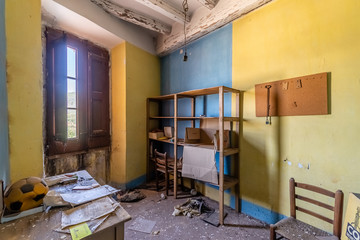 interior of an abandoned house