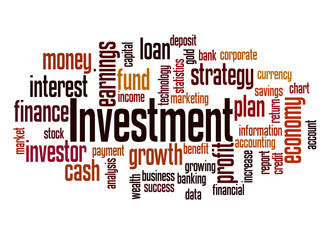 Investment word cloud concept