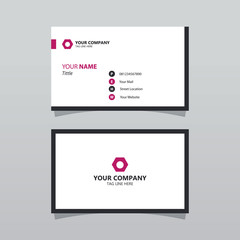 Modern purple bussines card template. Elegant element composition design with clean concept.